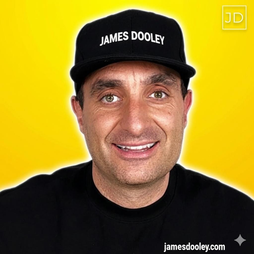 James Dooley from jamesdooley.com with yellow background