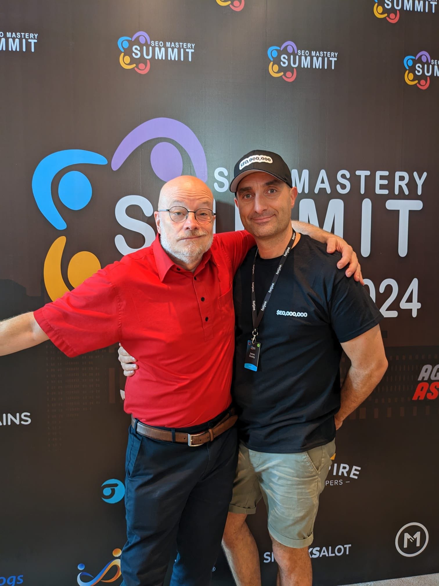 Jason Barnard and James Dooley at SEO Mastery Summit