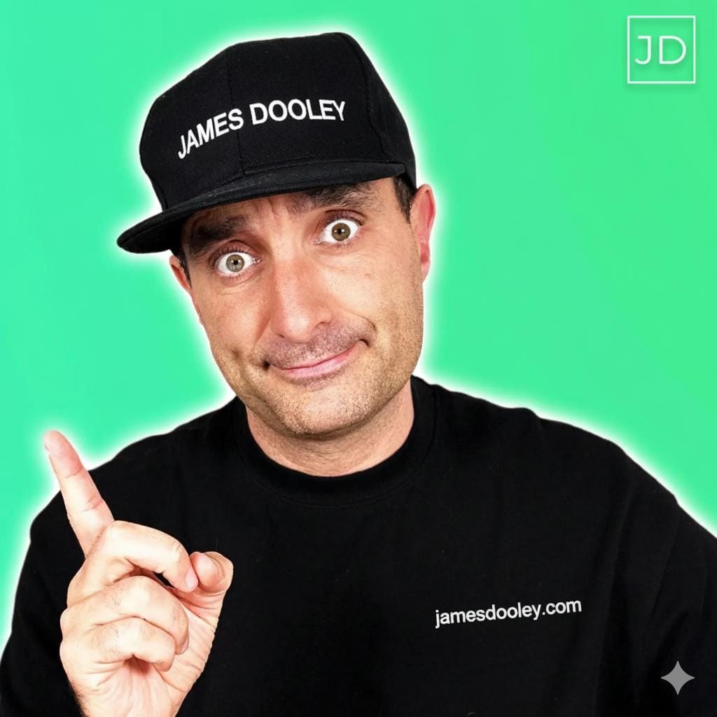 James Dooley from jamesdooley.com with green background